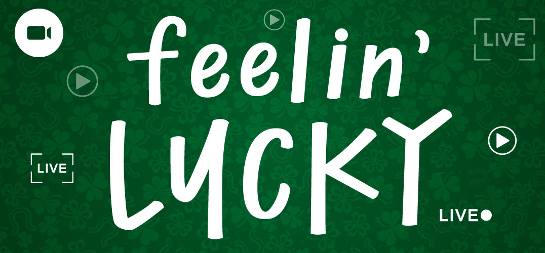 Green feeling lucky with video icons